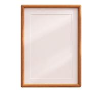 Cornice portafoto in legno massello arredo casa con angolo tondo e aspetto minim