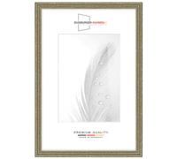Cornice portafoto in legno massiccio, stile vintage, retrò, 30 x 60 cm, in stile barocco, con vetro sintetico infrangibile e antiriflesso, cornice per poster, puzzle, collage fotografico DR088