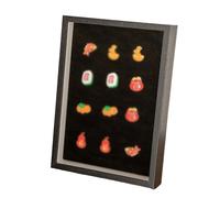 Cornice portafoto in legno per espositore badge medaglie per uso parete scrivani