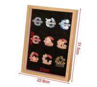 Cornice portafoto in legno per espositore badge medaglie per uso parete scrivani