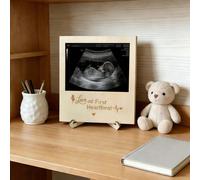 Cornice portafoto in legno per neonati per annunciare la gravidanza, cornice commemorativa, adatta come regalo per madre, moglie, fidanzata, padre, migliore amica, bambino Con supporto,Senza staffaLet