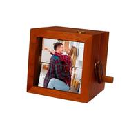Cornice portafoto in legno personalizzata con manovella illuminata personalizzata Album di memoria regalo per coppie familiari matrimonio