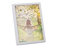 Cornice portafoto in plastica per collage personalizzabile, 10,5 x 15 cm (DIN A6), colore bianco con vetro normale