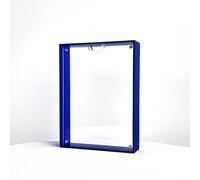 Cornice portafoto magnetica in acrilico, 15 x 20 cm, con montaggio facile da usare e diverse opzioni di visualizzazione per foto e opere d'arte in vari spazi (blu)