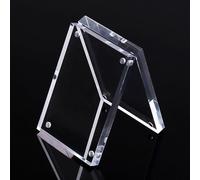 Cornice portafoto magnetica in acrilico trasparente con finitura lucida, stile piccolo autoportante, progettata per esporre foto e stampe (6 x 9 cm)