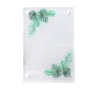 Cornice portafoto magnetica universale in acrilico trasparente da 3 pollici, compatibile con biglietti del cinema e foglie di Monstera.