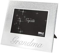 Cornice portafoto Maturi con glitter argento, specchiata 10 x 15 cm, regalo 'Grandma'