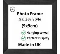 Cornice portafoto moderna, 23 x 22 cm, cornice quadrata con parte anteriore in plexiglas di sicurezza e ganci per appendere alla parete, 22 x 22 cm, cornice quadrata per poster, colore: nero rovere