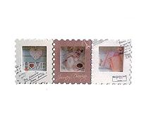 Cornice portafoto Multipla 3 posti Francobbolo Shabby Chic 42x16x1 cm