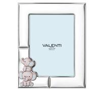Valenti Argenti Portafoto con Elefantini Adatto a Fotografie 13 x 18 cm