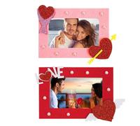Cornice portafoto per coppie, cornice in feltro per San Valentino, decorazione da parete per feste, cornici per coppie romantiche per la richiesta di matrimonio