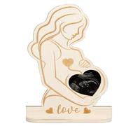 Cornice portafoto per donne incinte - Cornice per foto in gravidanza, segno del cuore del bambino, cornice, regalo | Memoria ad ultrasuoni per donne incinte, genitori freschi, sonogramma moderno