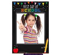 Cornice portafoto per il primo giorno di scuola, stile lavagna, con motivi , cornice versatile per feste e foto di benvenuto