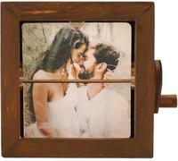 Cornice portafoto personalizzata con animazione a manovella e luce, scatola meccanica personalizzata, regalo creativo per mamma, papà, coppie, famiglia