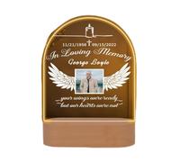 Cornice portafoto personalizzata con foto, luce notturna personalizzata per anniversario, compleanno, matrimonio, cornice in acrilico illuminata, 15 x 20 cm, regalo di relazione per coppie, familiari