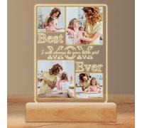 Cornice portafoto personalizzata con luce notturna, regalo di compleanno per la festa della mamma per le donne da figlia figlio, targa in acrilico personalizzata con luce a LED, regali per la mamma