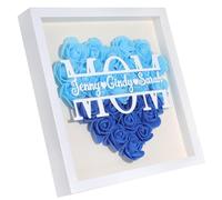 Cornice portafoto personalizzata con rose, regalo con nome, 20,3 x 20,3 cm, per mamma, anniversario, festa della mamma, compleanno