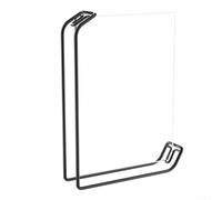 Cornice portafoto retrò in metallo da 15,2 cm, con copertura in acrilico trasparente, cavalletto per esposizione orizzontale o verticale, oro/nero/oro rosa, decorazione per casa e ufficio (nero)