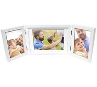 Cornice portafoto tripla, 10 x 15 cm, 10 x 15 cm, colore bianco, per 3 fotografie, 10 x 15 cm, cornici per foto da 10 x 15 cm, cornici bianche per foto da 10 x 15 cm, cornici bianche per collage di