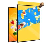 Cornice Pubblicitaria Ultra Sottile In Vetro Temperato con Luce Led da Parete - Cornice Illuminata per Poster, Lavagna Menu Argento/nera per Ristoranti, Bar, Negozi, Caffè black 50x70cm
