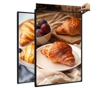 Cornice Pubblicitaria Ultrasottile da Parete, Light Box Led per Uso Orizzontale e Verticale, Insegna Luminosa, Menu Retroilluminato per Ristoranti, Negozi, Caffè black 43.5x60.1