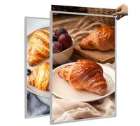 Cornice Pubblicitaria Ultrasottile da Parete, Light Box Led per Uso Orizzontale e Verticale, Insegna Luminosa, Menu Retroilluminato per Ristoranti, Negozi, Caffè silver 61x84.8cm