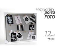 CORNICE QUADRO PORTA FOTO PARETE TAVOLA MULTIPLO MULTIFOTO 12 FOTO MDF 52642.5