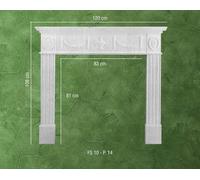 CORNICE RIVESTIMENTO CAMINETTO IN GESSO COD. FSB/10 - CAMINO ARREDO INTERNO