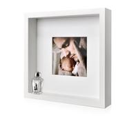 Cornice Sacra con LA TUA FOTO personalizzata e benedetta 27x27 cm - Include una bottiglietta di acqua di Lourdes, scegli la misura e carica l'immagine