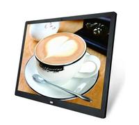 Cornice Schermo LED HD 16:9 Da 20 Pollici Con Immagine Digitale 1920x1080,Album fotografico elettronico,Lettore Di Film MP3 MP4,350 Lumen,Funzione Completa,Montabile A Parete (32G) (Color : Nero)