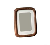 Cornice senza tempo in legno massello di noce e teak per foto da 3 5 6 7 8 pollici con venature trasparenti e copertura acrilica per uso interno (noce nero)