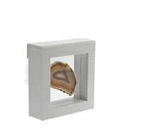 CORNICE SOSPESA COLORE BIANCO PER MINERALI MISURA ESTERNA 100 x 100 mm