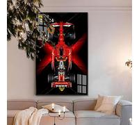 Cornice specchio per blocchi di costruzione sulla parete, adatta per il gruppo meccanico LEGO 42207 Ferrari F1, blocchi di costruzione sulla parete cornice per foto pannello decorativo, pannello a