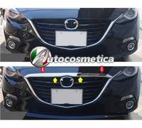 Cornice superiore modanatura griglia anteriore abs cromo per Mazda 3 Axela 2014