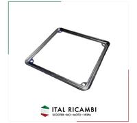 CORNICE TARGA IN ALLUMINIO CROMATO 17 X 17 CM PER VESPA