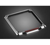 Cornice Targa 'Reflector' (AU270) - 17x17 cm - Universale con Catarifrangente Catadiottro - Portatarga in Alluminio - Accessori De Pretto Moto (DPM Race) - 100% Made in Italy