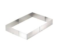 Cornice Torte Regolabile Rettangolare Pan di Spagna Acciaio Inox EVA - Anello
