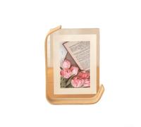 Cornice trasparente in acrilico su entrambi i lati con una struttura robusta e un design facile da usare per frequenti aggiornamenti fotografici (14 x 21 cm colore originale del legno)