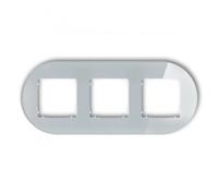 Cornice universale tripla tonda effetto vetro ICON 15-0-IRSO-3