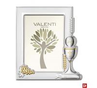 Cornice di Valenti. Cornice in Argento Laminato con Retro in Legno Bianco delle Dimensioni di 13x18 cm. Ideale per Comunione. La referenza è 51063 4l