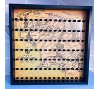 Cornice Vetrina adatta per Lego Minifigures LOTR Signore Anelli Terra di Mezzo