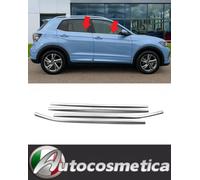 Cornici adesive finestrini acciaio cromo modanature per Volkswagen T-Cross