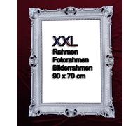 Cornici Argento Repro Antico Barocco Rococo Cornice 90x70 Wanddeko Immagine