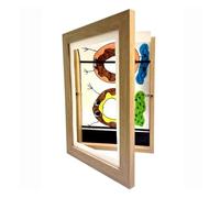 Cornici Artistiche For Bambini Cornice Magnetica Anteriore Aperta Modificabile For Bambini For Poster Foto Disegni Dipinti Immagini Display Decorazioni For La Casa Condividi facile(Wood Color Frame)