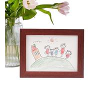 Cornici artistiche per bambini, cornici per opere d'arte per bambini, cornice frontale, grande capacità, organizer aperto frontale, contiene 50 fogli per dipinti scolastici 3D artigianato galleria