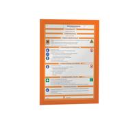 Cornici con pannello magnetico DURABLE DURAFRAME® A4 PPL arancio 236x323mm conf.