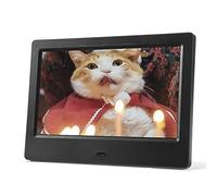 Cornici Digitali Cornice Digitale HD da 8 Pollici Lettore di Immagini Elettronico Schermo LCD IPS 1024x600 Con Telecomando Cornici Elettroniche (Colore : Bianco, Dimensioni : 8 Pollici) (Ner