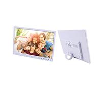 Cornici Digitali Cornice per Foto Digitale da 15 Pollici Cornice per Foto Digitale HD Display Album Elettronico Foto Video Musica Presentazione Cornici Elettroniche a Distanza (Colore : Bian