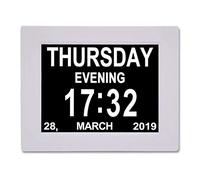 Cornici digitali da 8 pollici ad alta definizione con orologio/calendario/data, modalità di visualizzazione multiple, numeri grandi con display chiaro Regalo decorativo