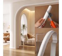 Cornici Flessibili e Pieghevoli per Archi di Porte | Modanature Decorative Ad Arco per Pareti, Profili Curvi per Cornici di Porte, Finiture in PVC Bianco